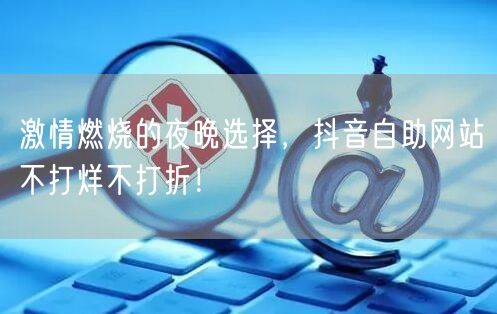 激情燃烧的夜晚选择，抖音自助网站不打烊不打折！