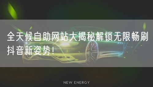 全天候自助网站大揭秘解锁无限畅刷抖音新姿势！